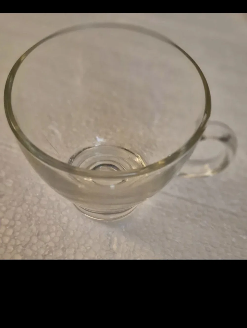 (4) Colony Glass Silver Elegance 70s Punch Tea  Coffee Cups Clear With Handles